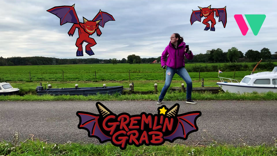 Gremlin Grab, an augmented reality shooter, in which the player is a wizard who runs around banishinig little mischievous devils - Josien Vos Portfolio